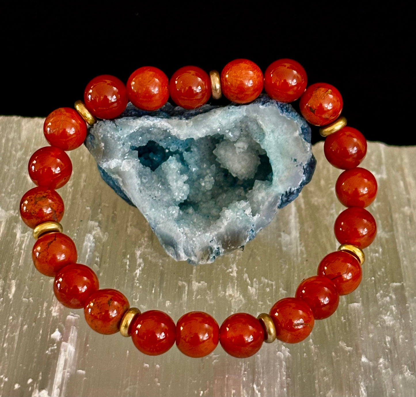 Carnelian & Red Jasper Empowerment Bracelet – Self-Confidence & Success