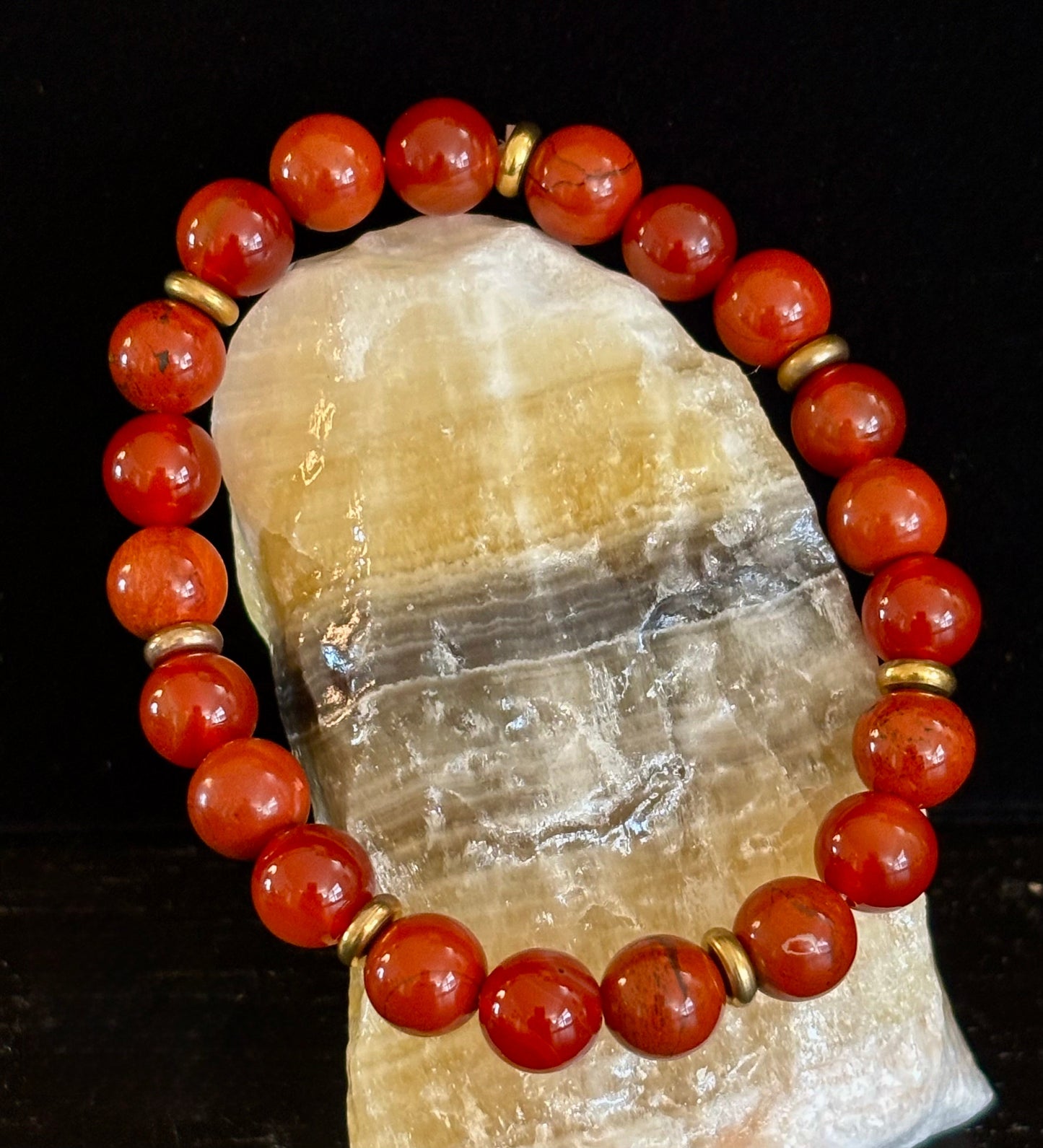 Carnelian & Red Jasper Empowerment Bracelet – Self-Confidence & Success