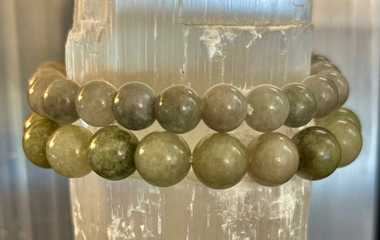 Jade Abundance & Prosperity Bracelet – 8mm or 10mm Beads (Medium to Large Wrists)
