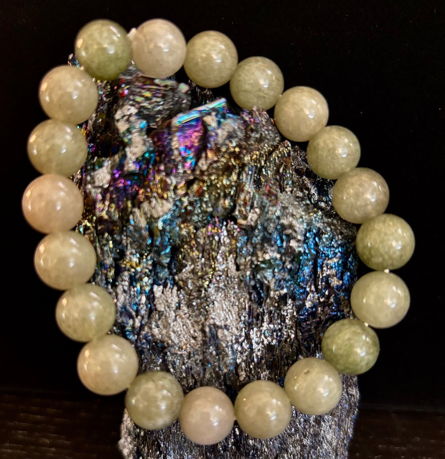 Jade Abundance & Prosperity Bracelet – 8mm or 10mm Beads (Medium to Large Wrists)