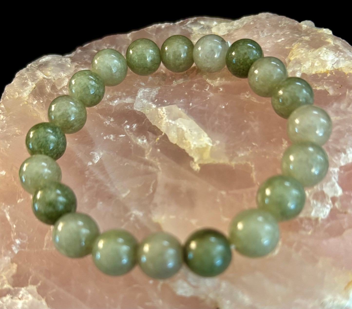 Jade Abundance & Prosperity Bracelet – 8mm or 10mm Beads (Medium to Large Wrists)