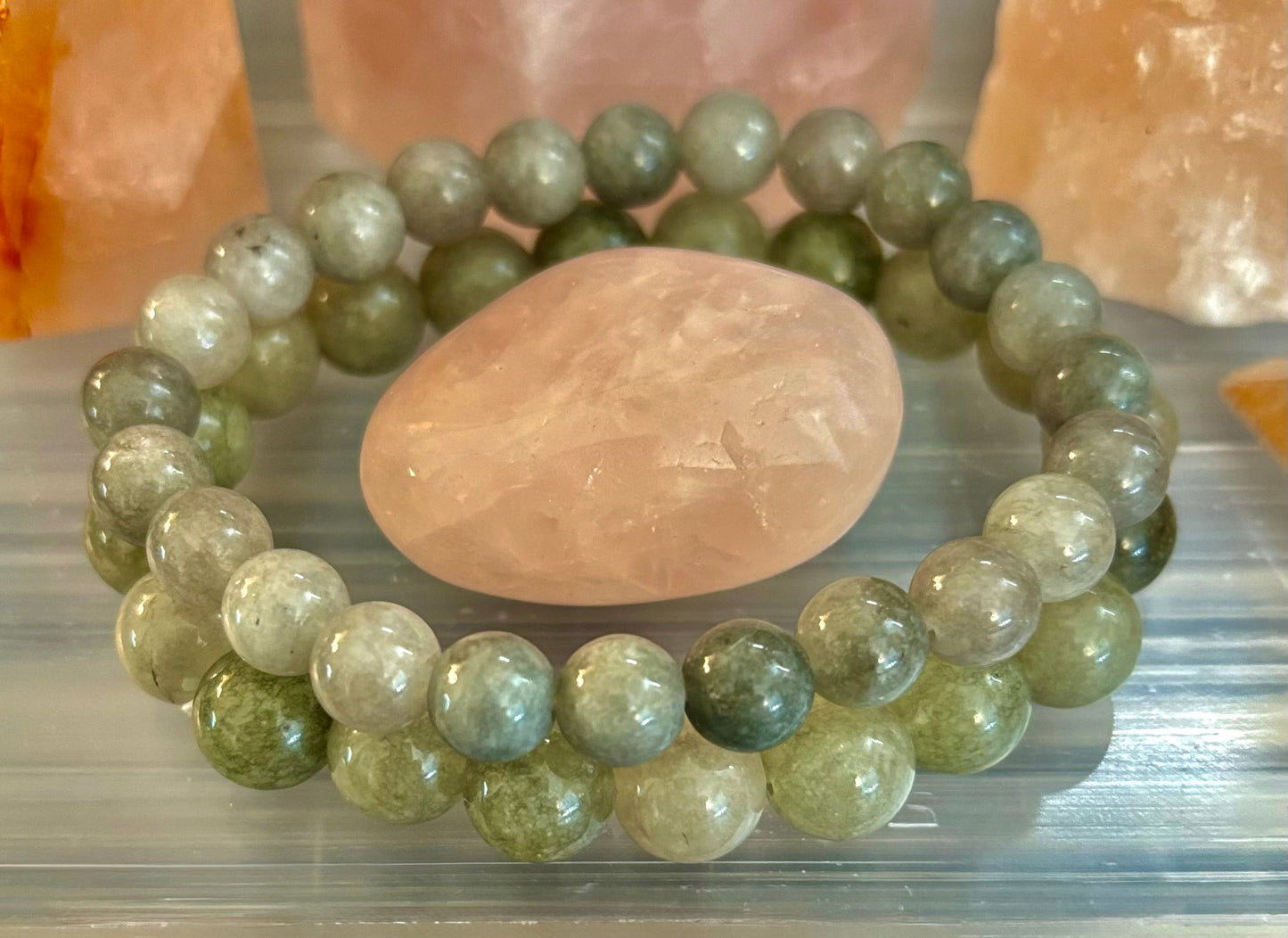Jade Abundance & Prosperity Bracelet – 8mm or 10mm Beads (Medium to Large Wrists)