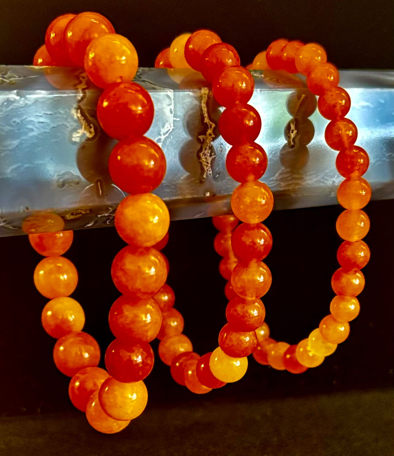Orange Sunstone Crystal Bracelet – Joy, Confidence & Solar Chakra Healing
