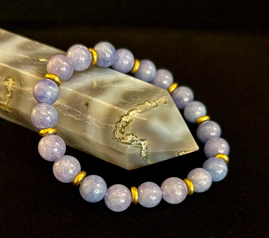 Angelite Crystal Healing Bracelet – Serenity • Reiki • Inner Peace 🪽💫