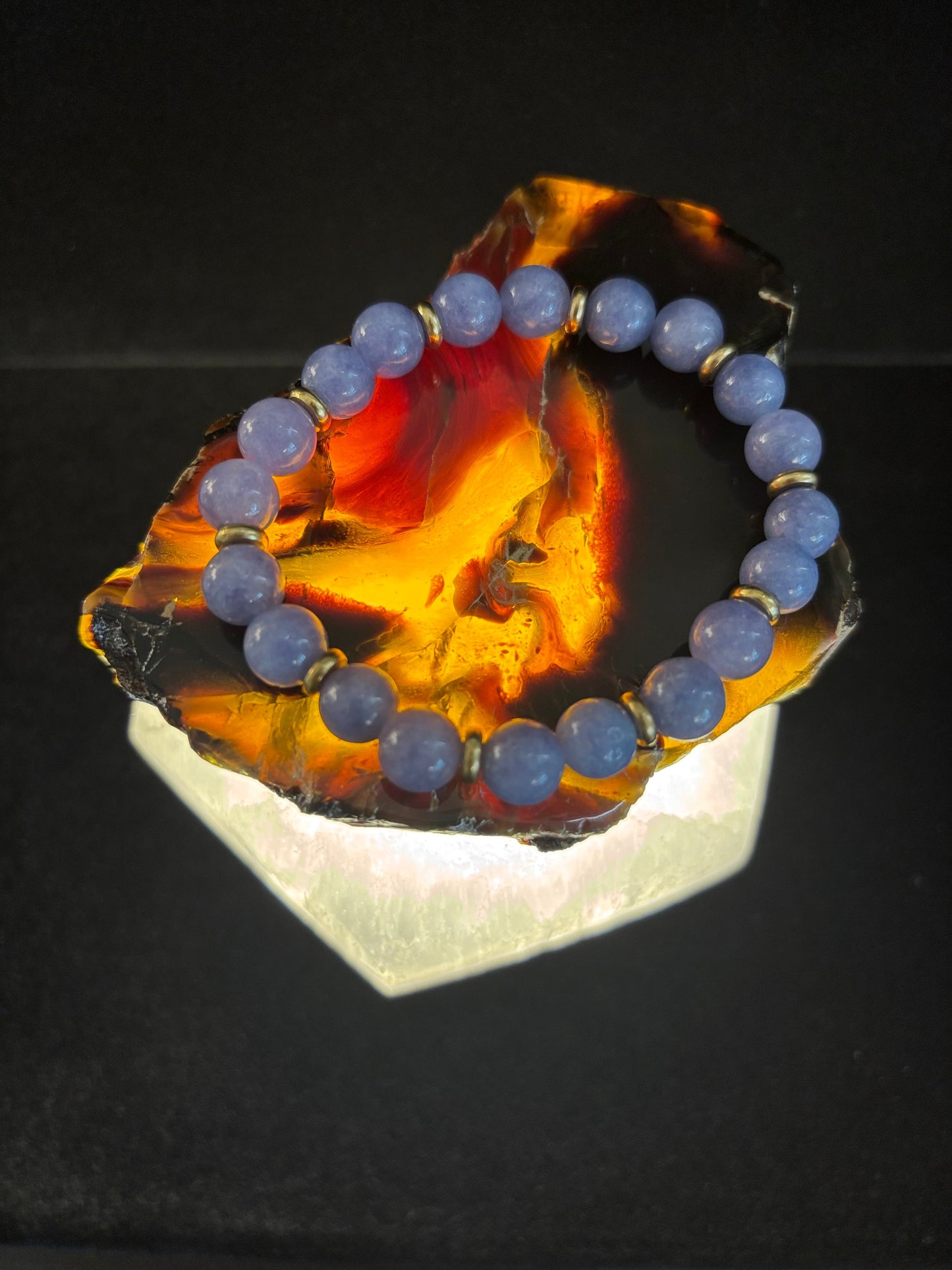 Angelite Crystal Healing Bracelet – Serenity • Reiki • Inner Peace 🪽💫