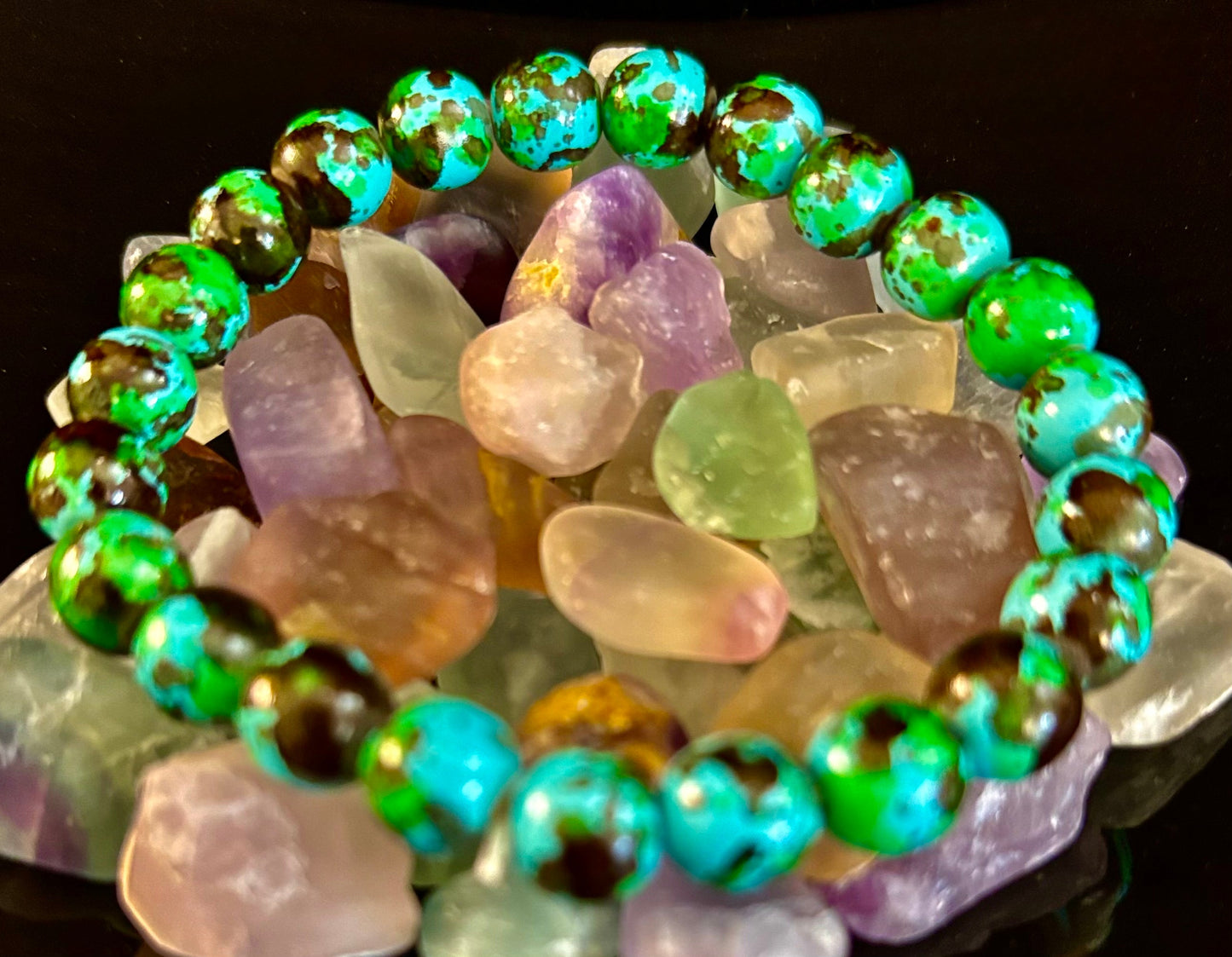 Bohemian Beach Vibes Anti-Anxiety Bracelet – 8mm Calming Beads for Medium Wrists 🌴💆‍♀️🌊