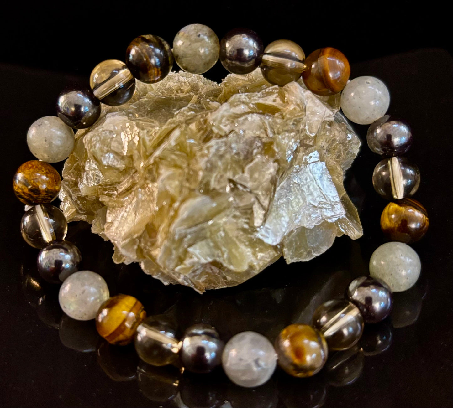Bohemia Tiger's Eye & Labradorite Protection Bracelet – Medium Wrists