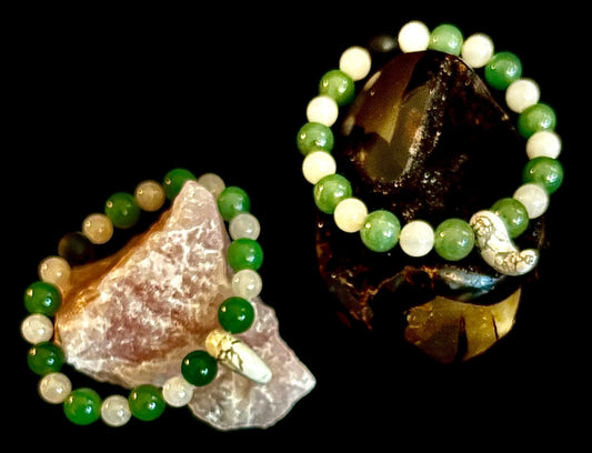🌿 "Balance & Boldness" Natural Gemstone Bracelet – 10mm Beads | Handmade in the USA