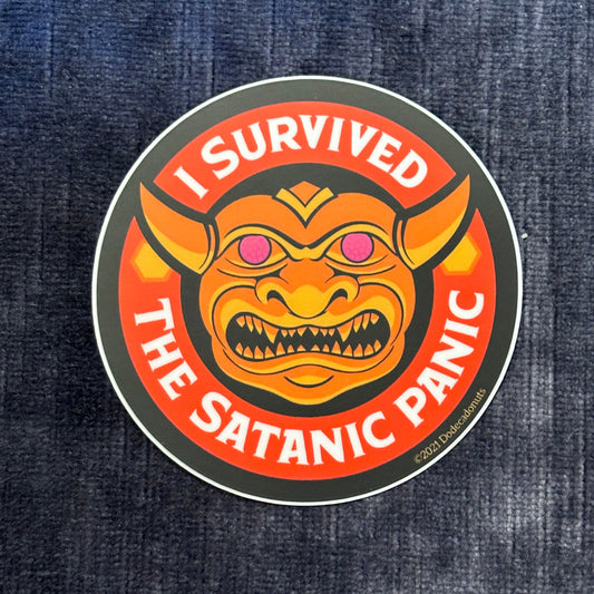 I Survived the Satanic Panic Vinyl Sticker — Nostalgia Meets Statement-Making