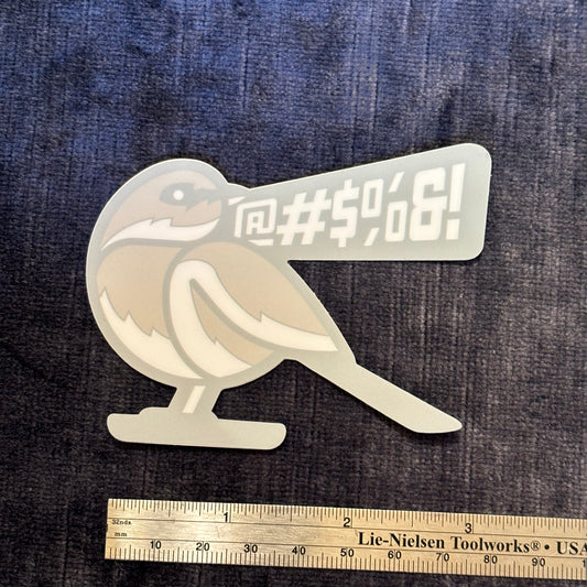 Vicious Mockingbird Vinyl Sticker – A Bard's Sharpest Weapon with Feathers