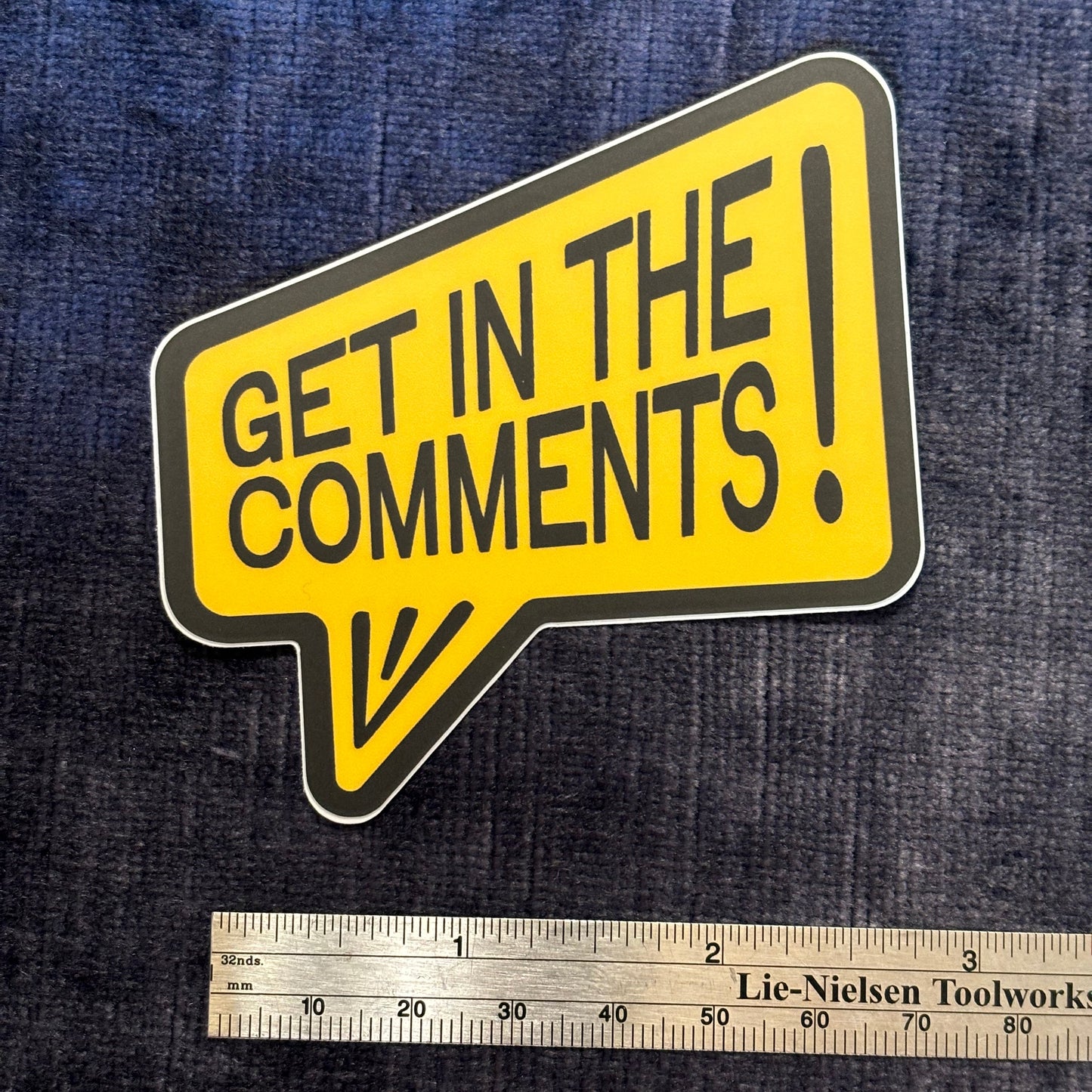 “GET IN THE COMMENTS” Vinyl Sticker – Brennan Lee Mulligan’s Rallying Cry