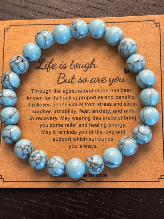 Natural Stone Friendship Bracelet – Gift Bracelet with Message Card