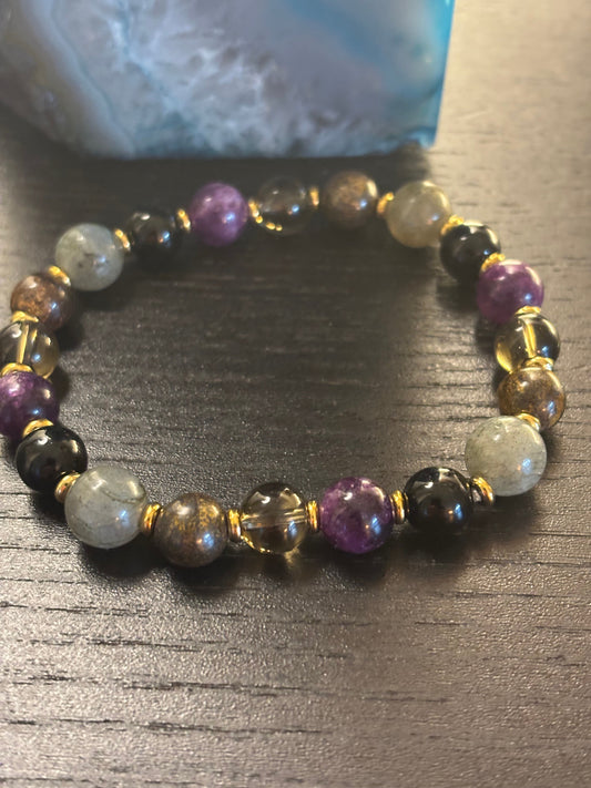 Mystic Energy Mixed Natural Stone Bracelet – Grounding, Protection & Spiritual Balance