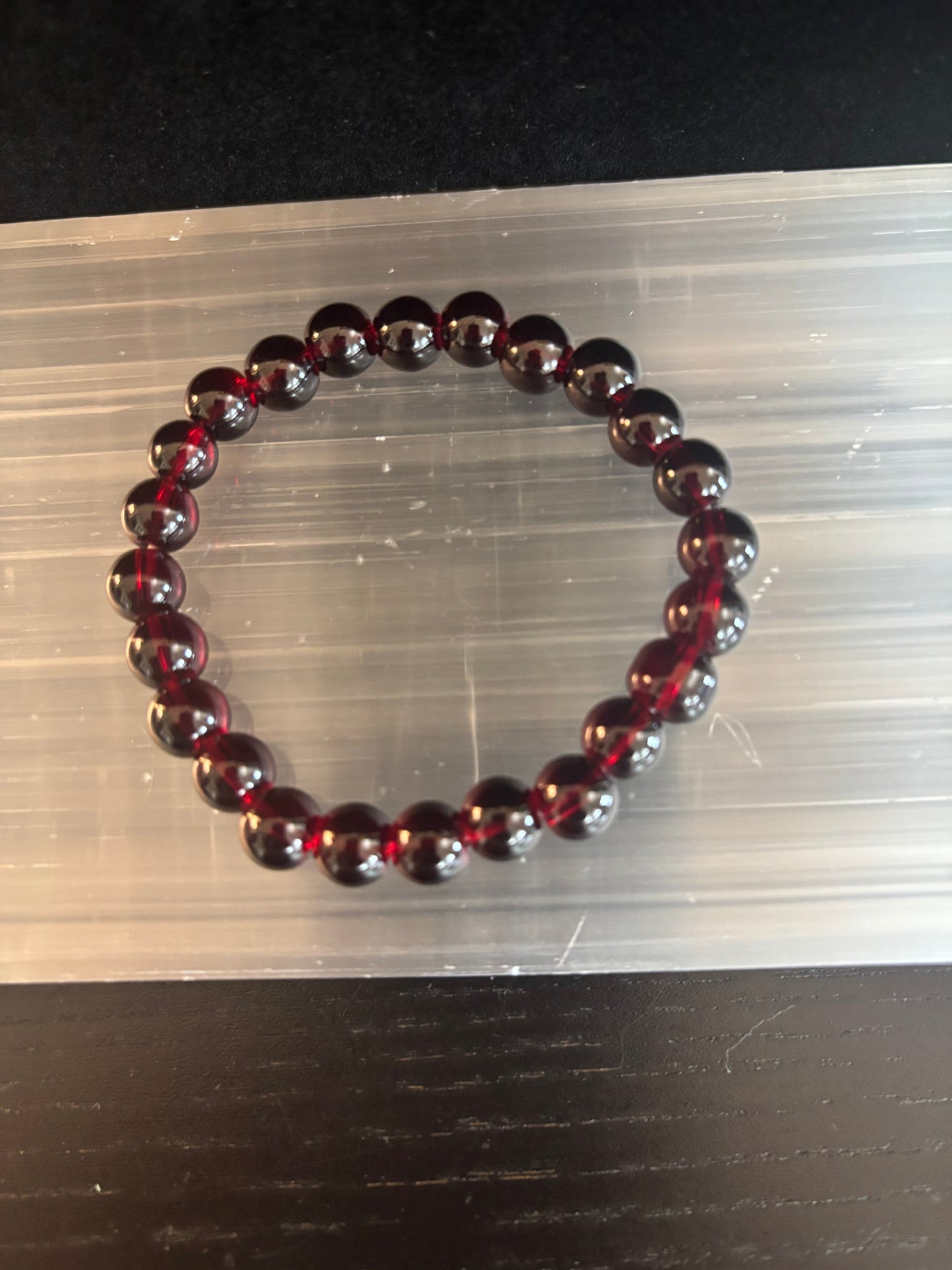 Garnet Wishing Bracelet – 8mm Beads for Passion, Protection & Manifestation