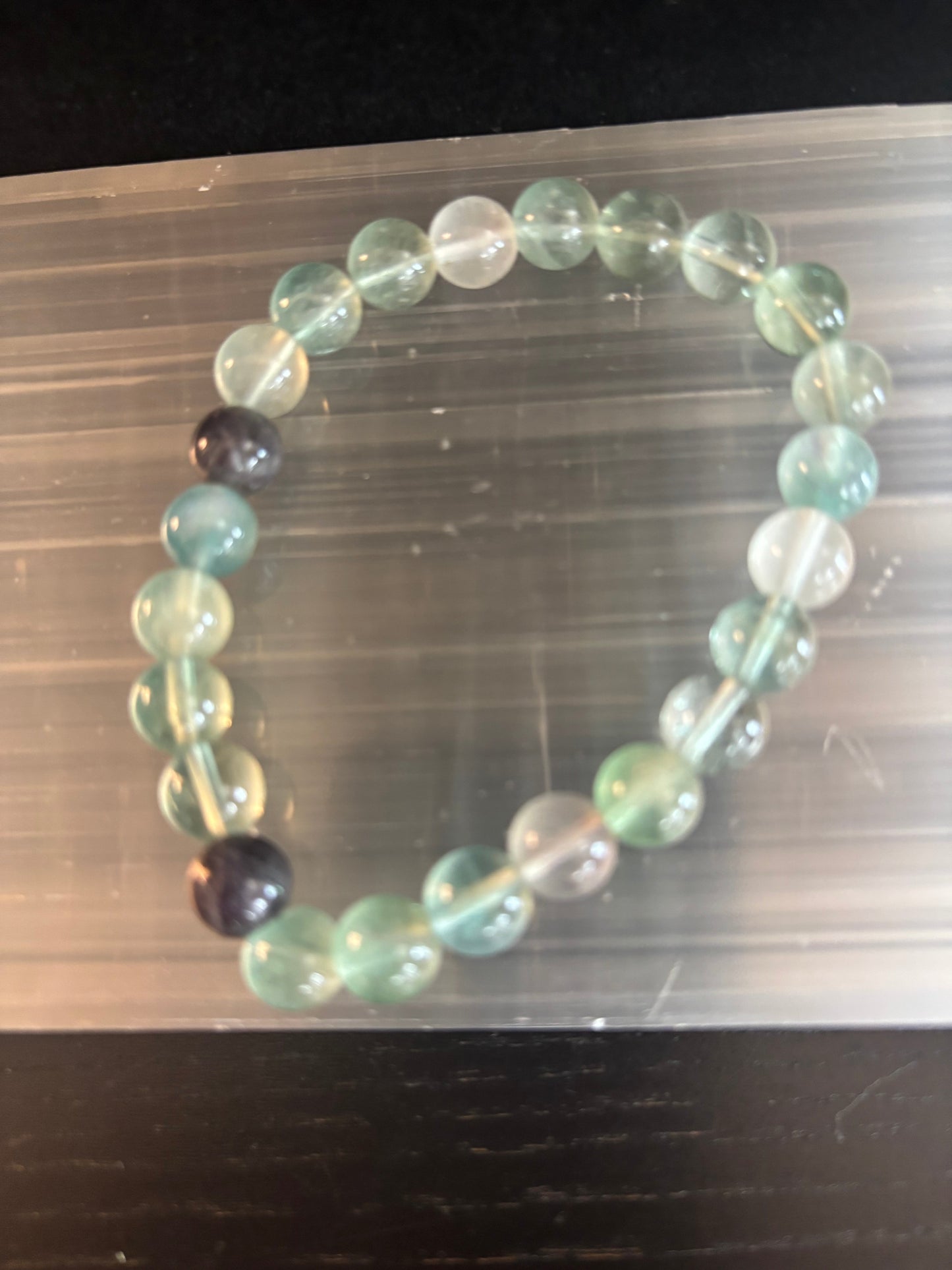 Natural Fluorite Spiritual Healing Bracelet – 8mm or 10mm Gemstone Beads