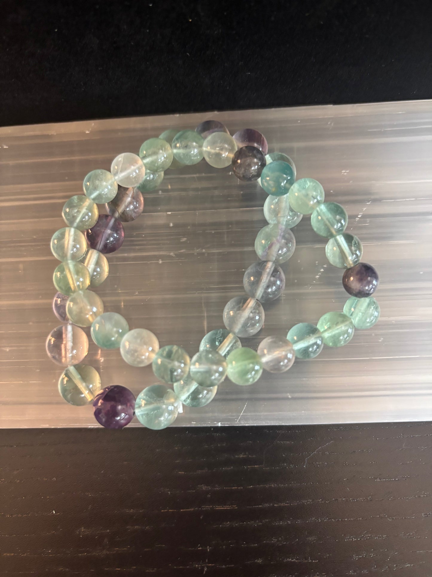 Natural Fluorite Spiritual Healing Bracelet – 8mm or 10mm Gemstone Beads