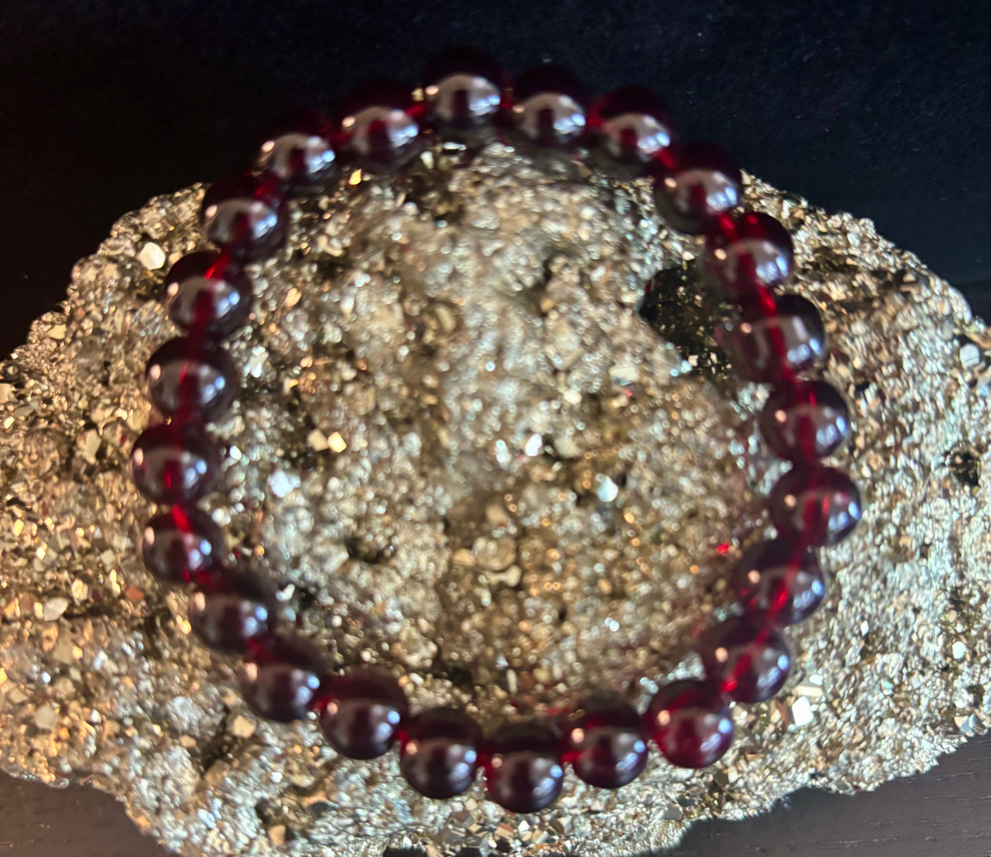 Garnet Wishing Bracelet – 8mm Beads for Passion, Protection & Manifestation