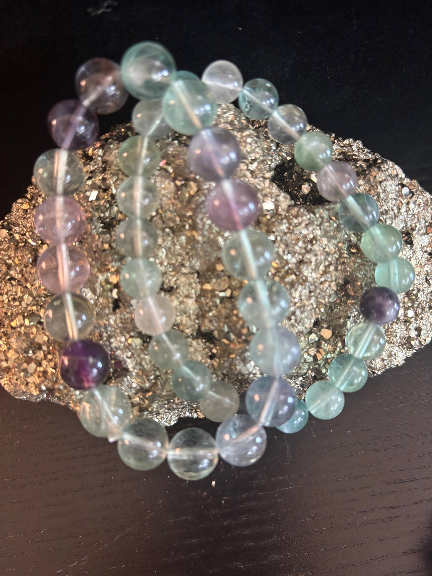 Natural Fluorite Spiritual Healing Bracelet – 8mm or 10mm Gemstone Beads