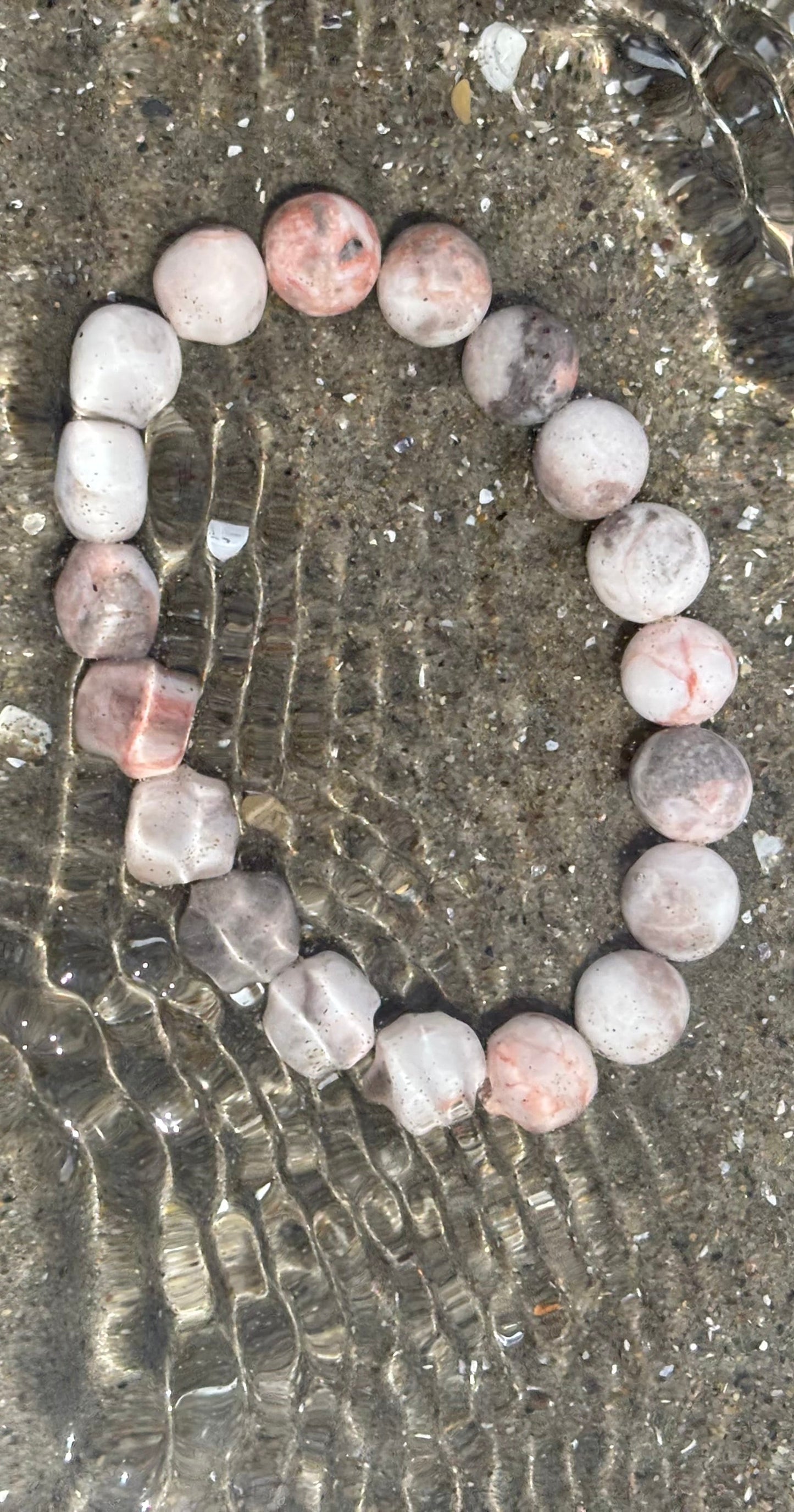 Pink Zebra Jasper Beaded Bracelet – Natural Stone for Calm, Confidence, and Happiness