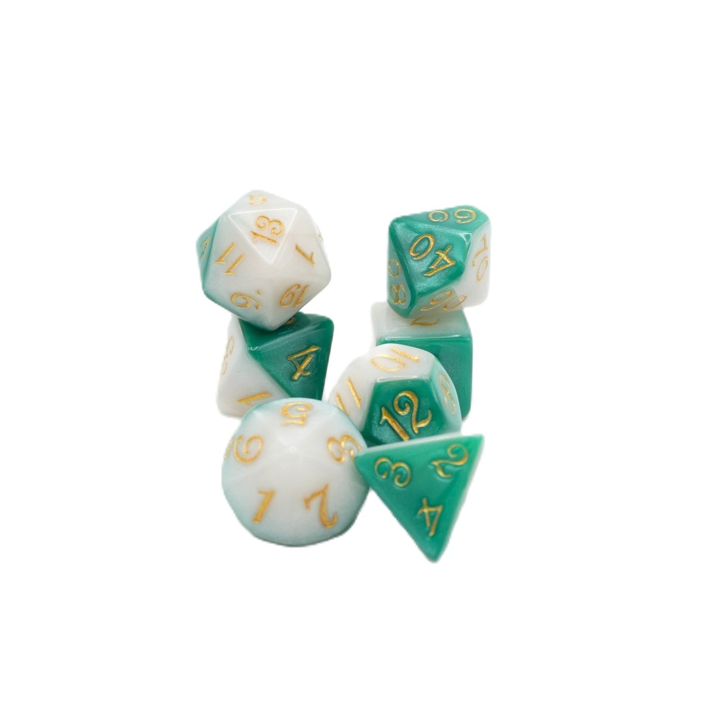 Two-Faced Iguana - 7 Piece DnD Dice Set | Acrylic RPG Gaming Dice