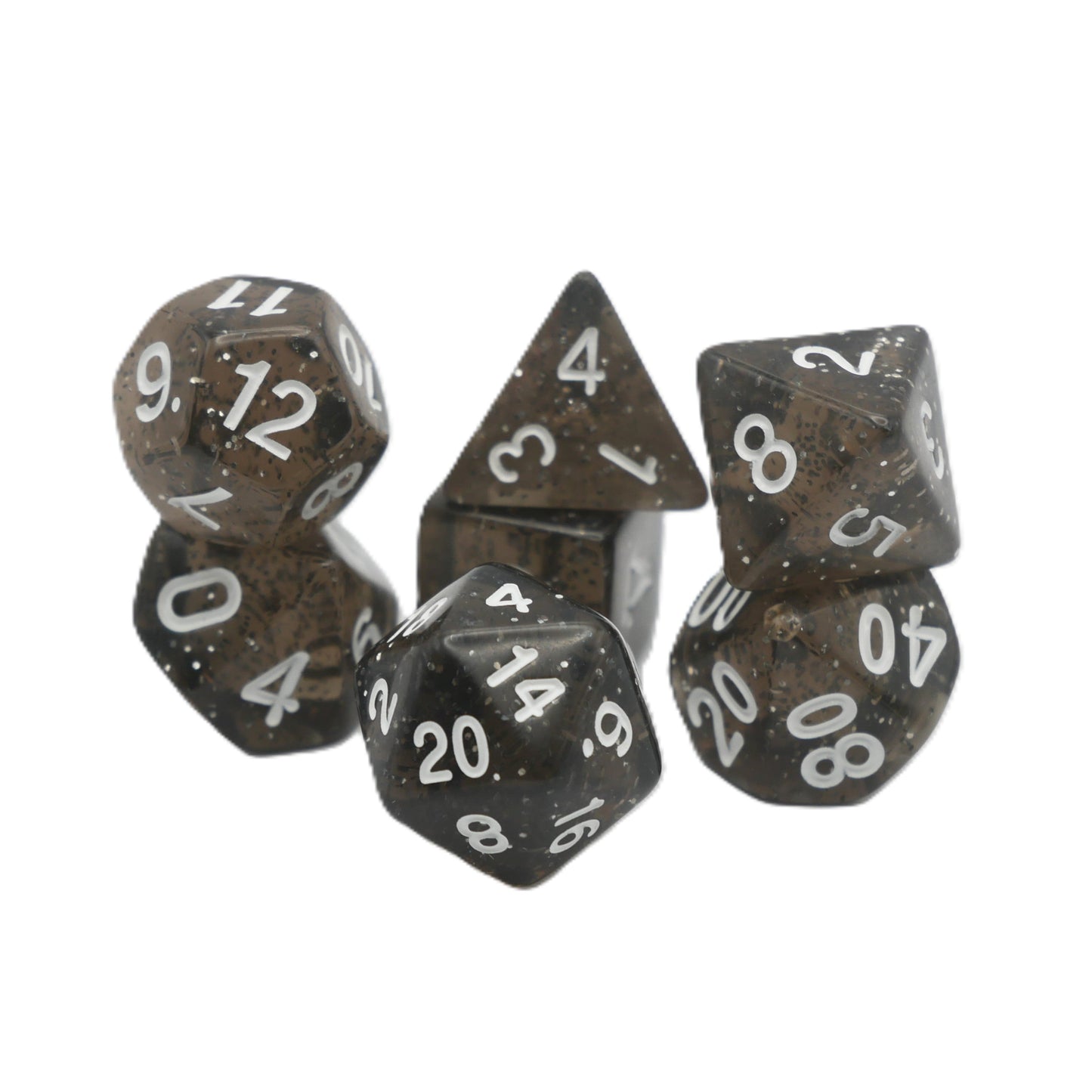 Essence of Licorice - 7 Piece DnD Dice Set | Acrylic RPG Gaming Dice
