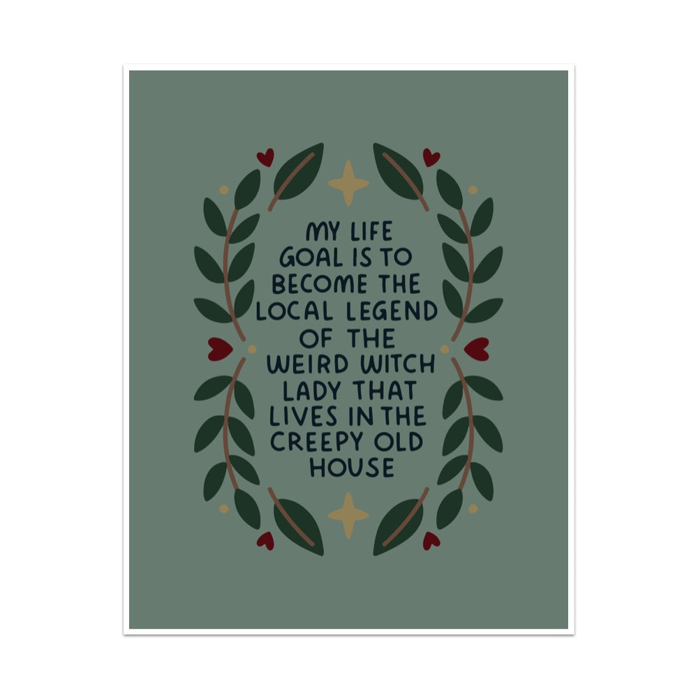 Local Legend Of The Weird Witch Unframed Art Print