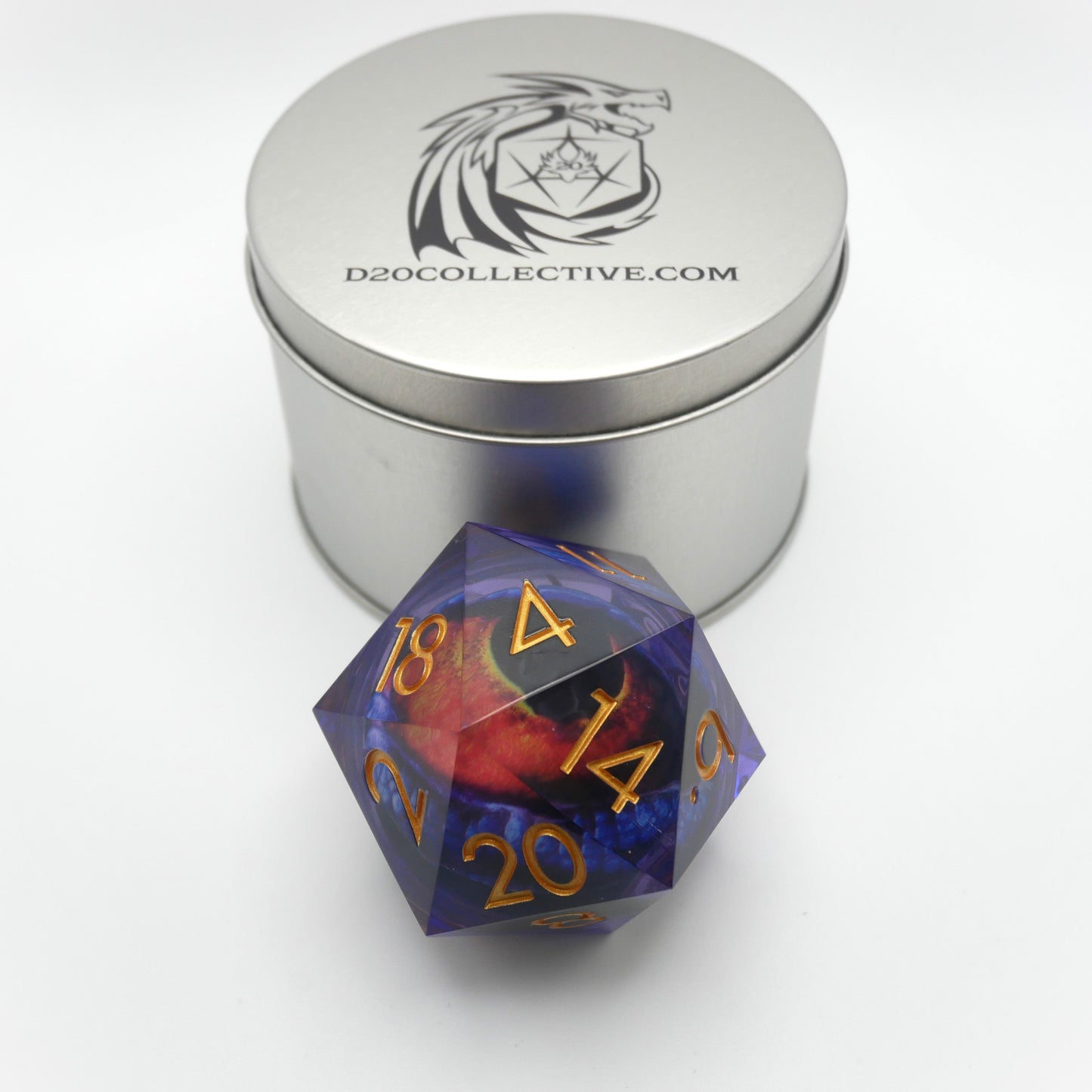 Owlbear's Eye - Giant D20 Moving Eye DnD Dice | Acrylic RPG Gaming Dice