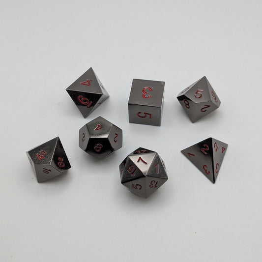 Ancient Passions - 7 Piece DnD Dice Set | Metal RPG Gaming Dice