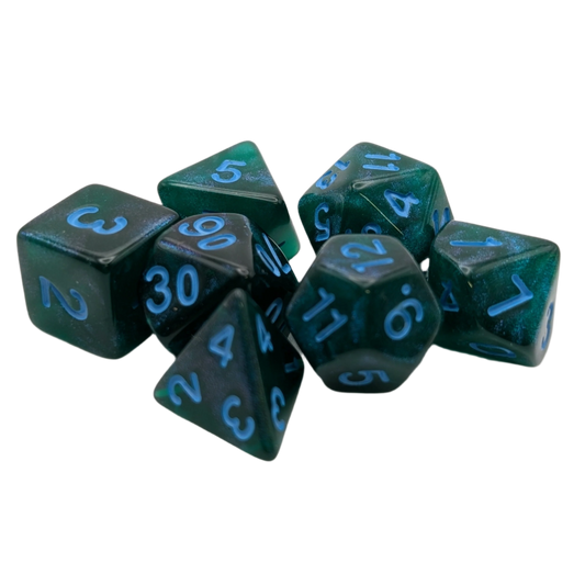 Lake Bottom - 7 Piece DnD Dice Set | Acrylic RPG Gaming Dice