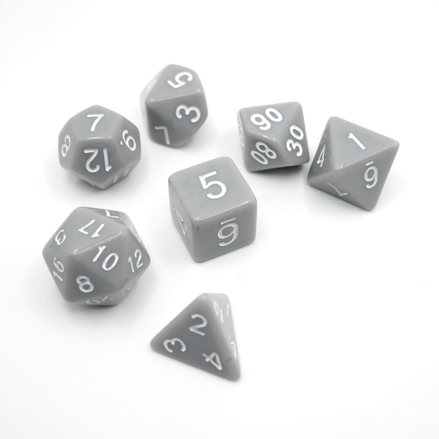 Quietus - 7 Piece DnD Dice Set | Acrylic RPG Gaming Dice