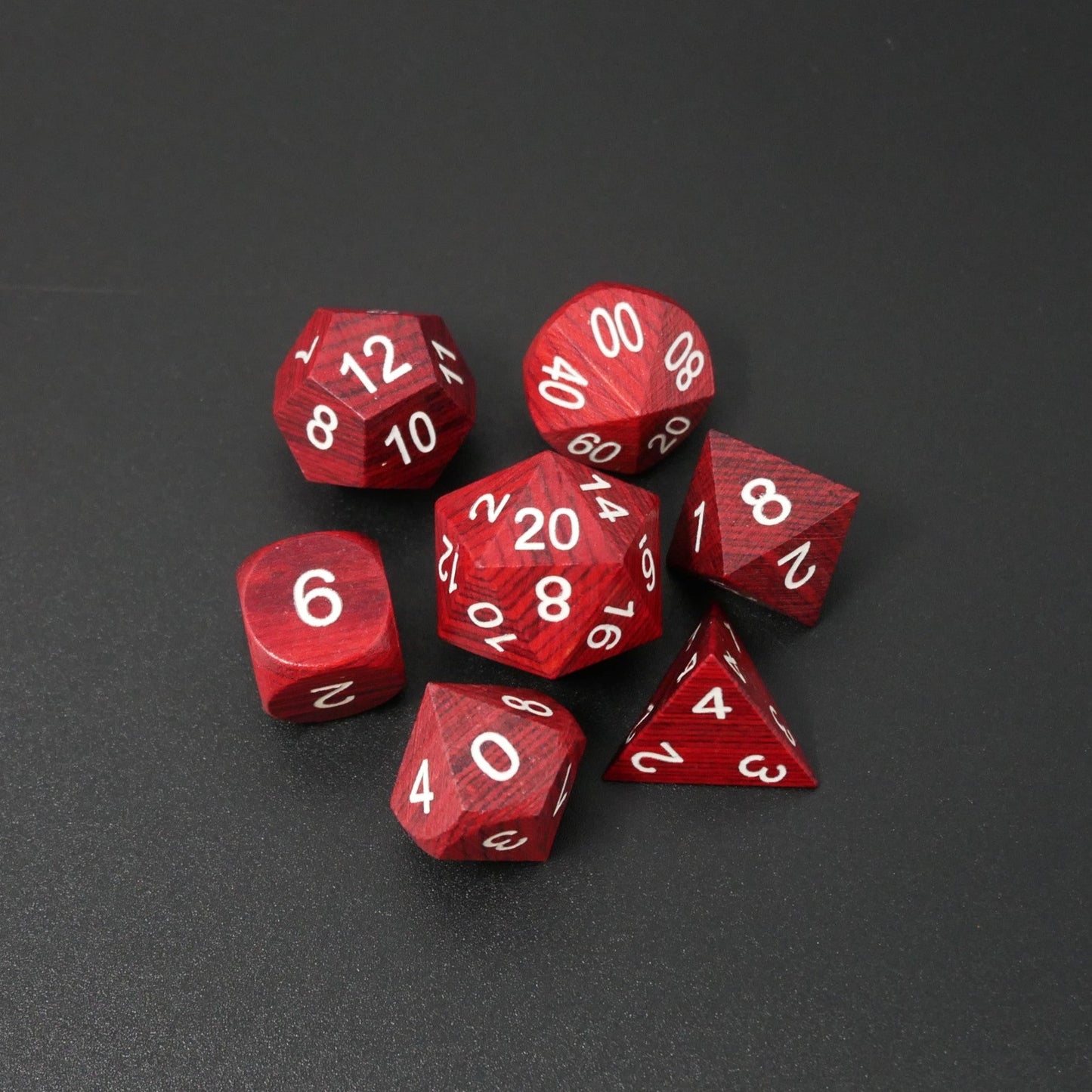 Redwood Forest - 7 Piece DnD Dice Set | Wood RPG Gaming Dice