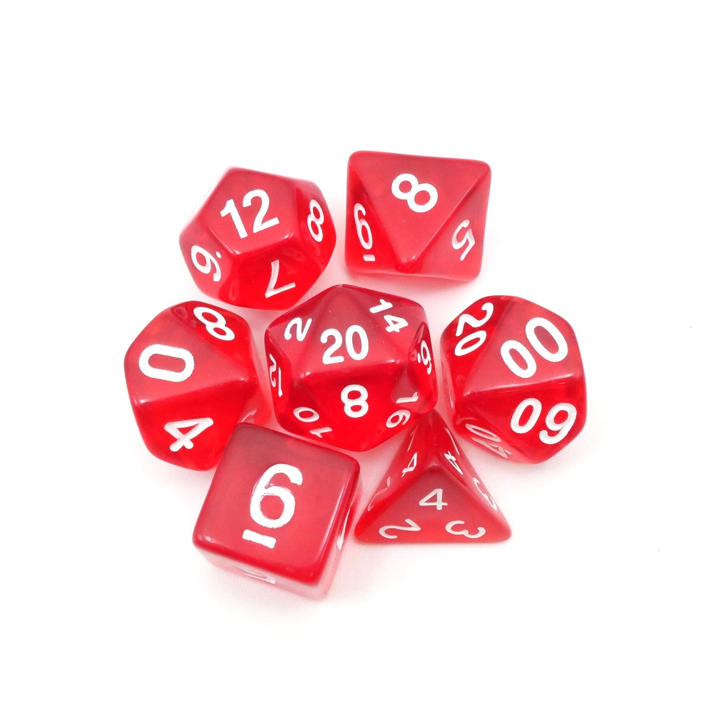 Ruby Ingots - 7 Piece DnD Dice Set | Acrylic RPG Gaming Dice