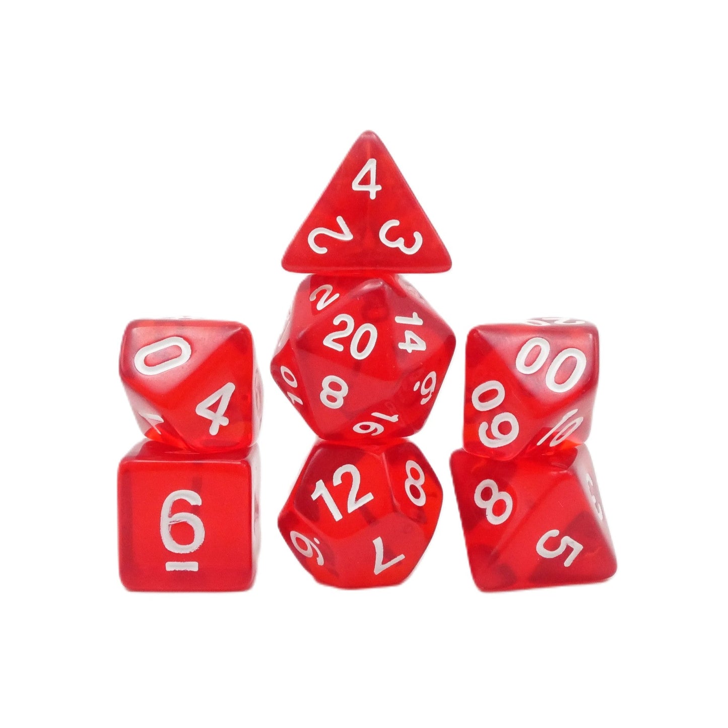 Ruby Ingots - 7 Piece DnD Dice Set | Acrylic RPG Gaming Dice