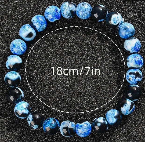 Memory Bracelet Natural Bluestone - Mental Clarity, Focus, Concentration