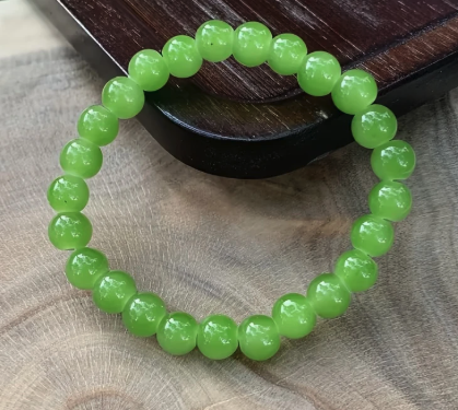 Vibrant Retro Neon Green Energy Bracelet – Attract Luck & Positivity