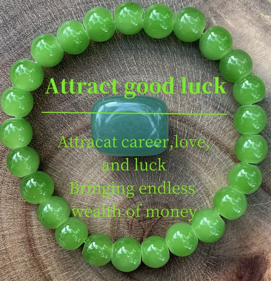 Vibrant Retro Neon Green Energy Bracelet – Attract Luck & Positivity