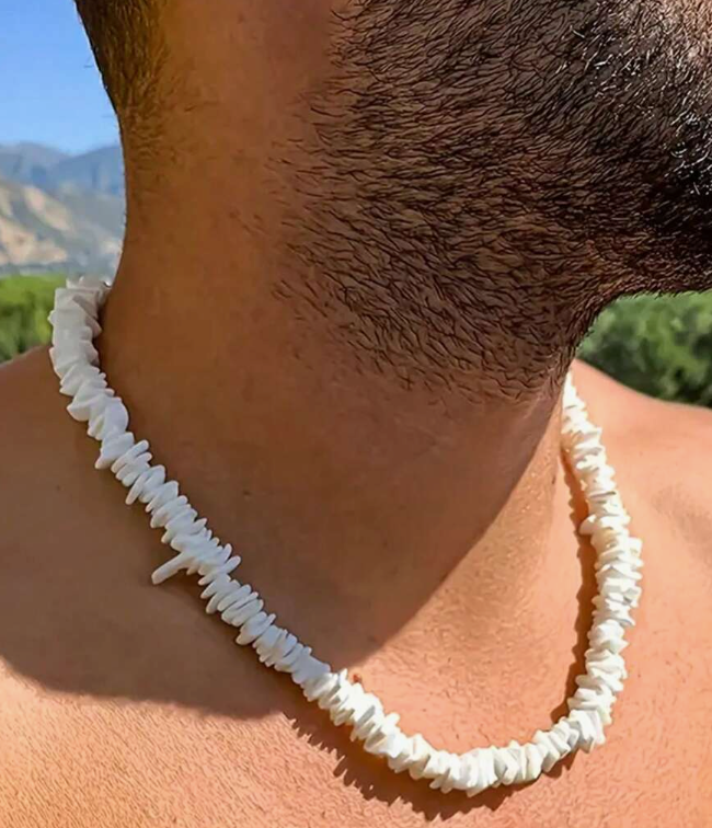 White Puka Shell Chakra Necklace – Zen-Inspired Natural Shell Jewelry