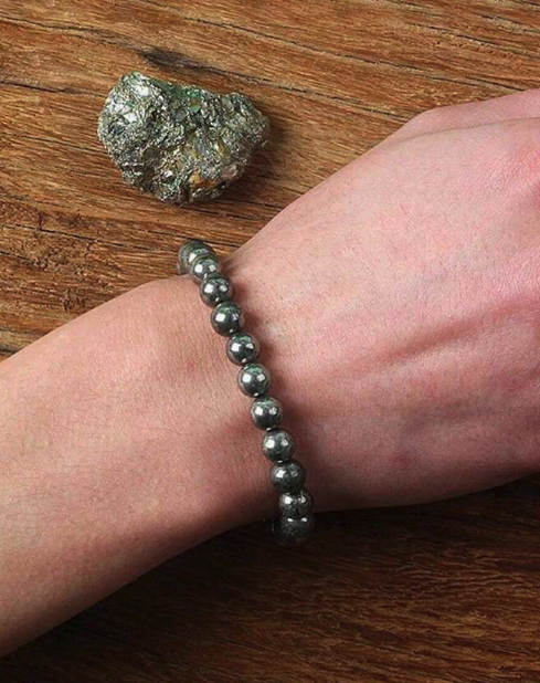 Unlock Abundance & Inner Strength with Our Genuine Pyrite Beaded Bracelet