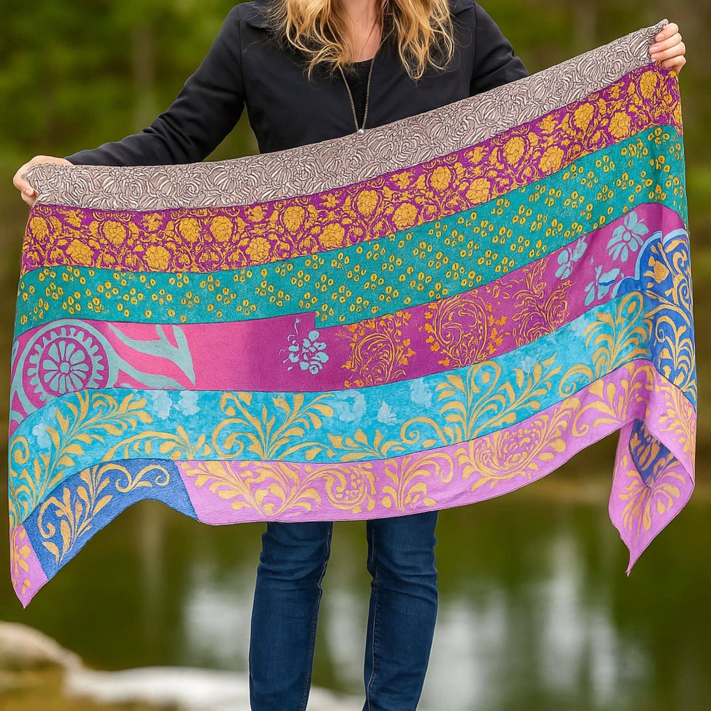 The Original Medley Scarf. ♻️ Made from Sari Magic – Our #1 Bestselling Artisan Scarf
