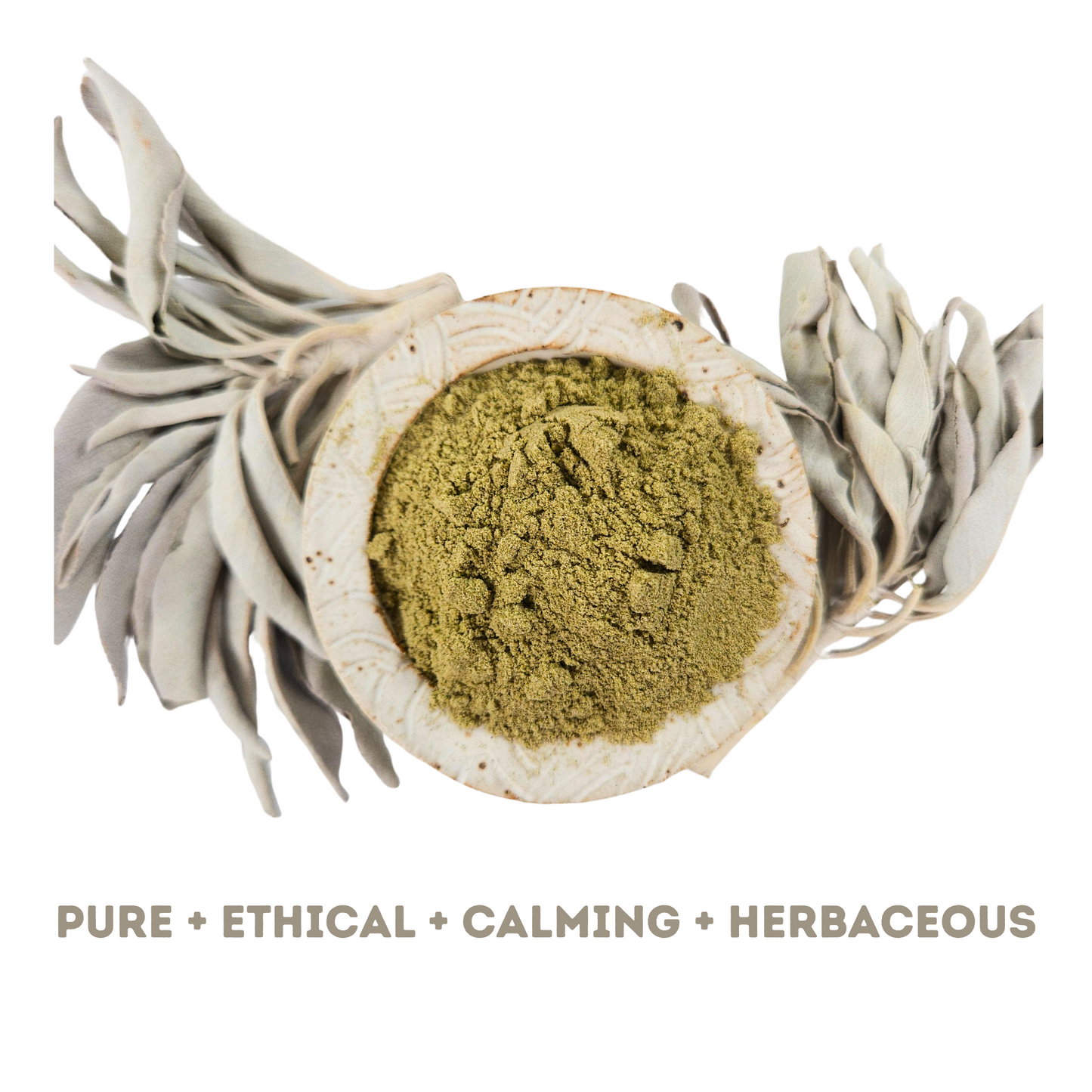 Super-Fine White Sage Powder (Salvia apiana) 2oz (57g) Cultivated On A California Farm