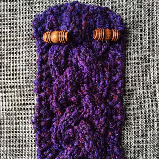 Braided Cable Mug Coozie Knit Pattern