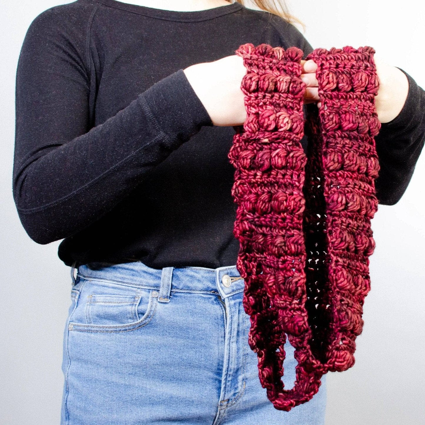 Burst My Bobble Infinity Scarf Crochet Pattern