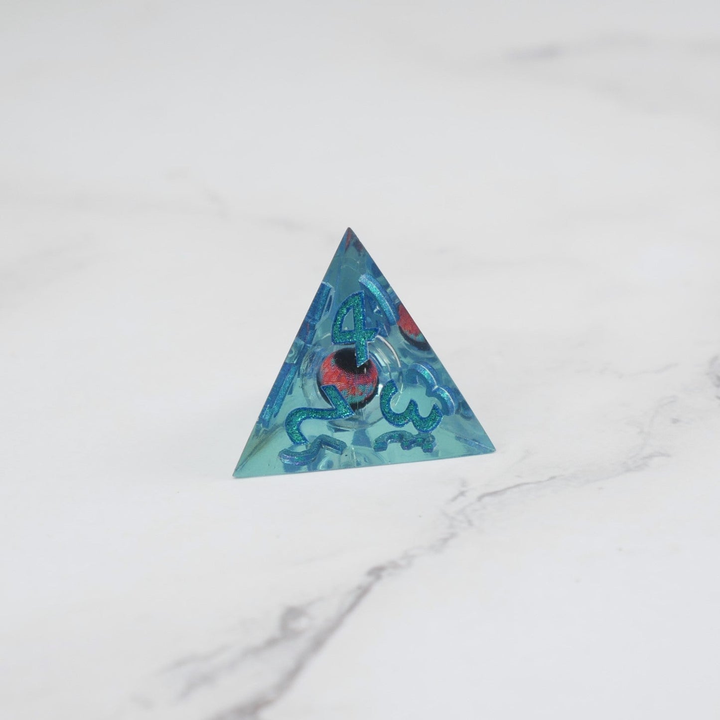Cthulhu's Eye |  7 Piece Moving Eye DnD Dice Set | Acrylic RPG Gaming Dice