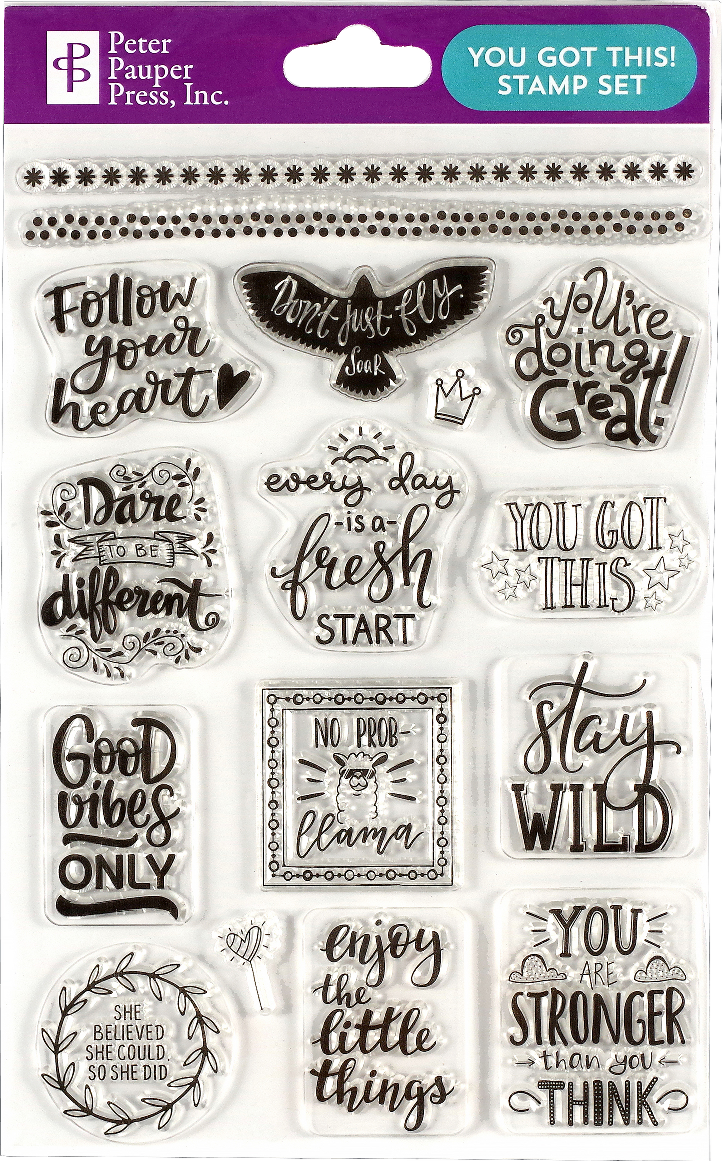 You Got This! Clear Silicone Stamp Set