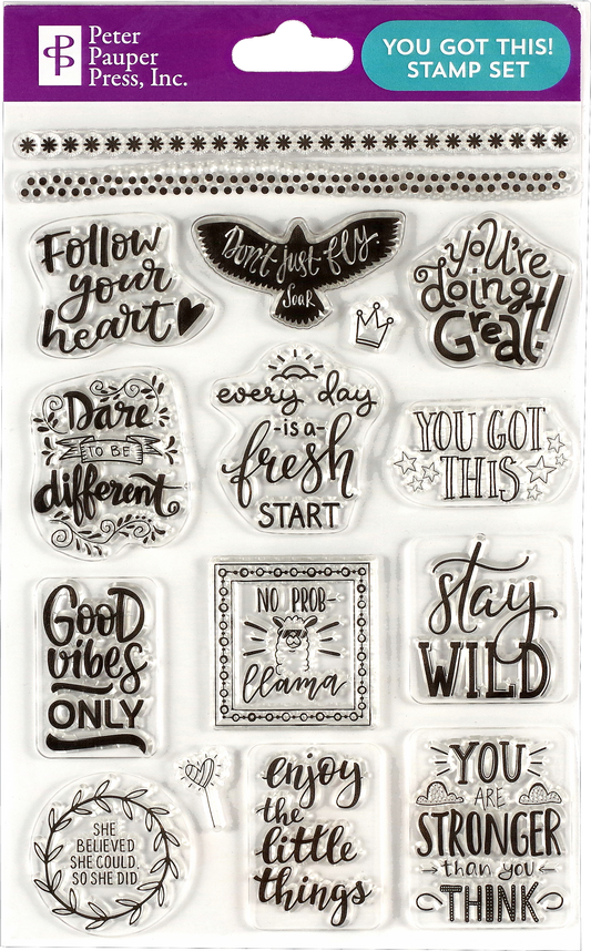You Got This! Clear Silicone Stamp Set