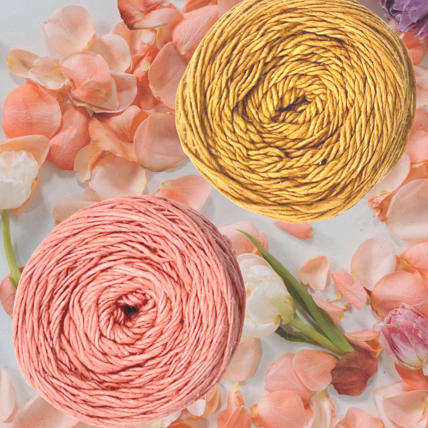 Herbal Dyed DK Weight Recycled Silk Yarn