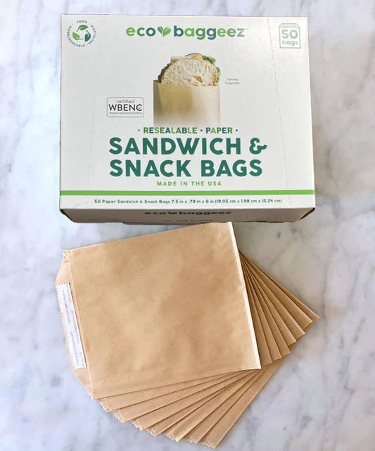 Biodegradable Earth Friendly Paper Sandwich & Snack Bag