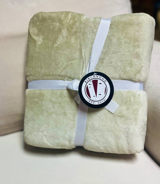 Sage Ombre Fleece Throw