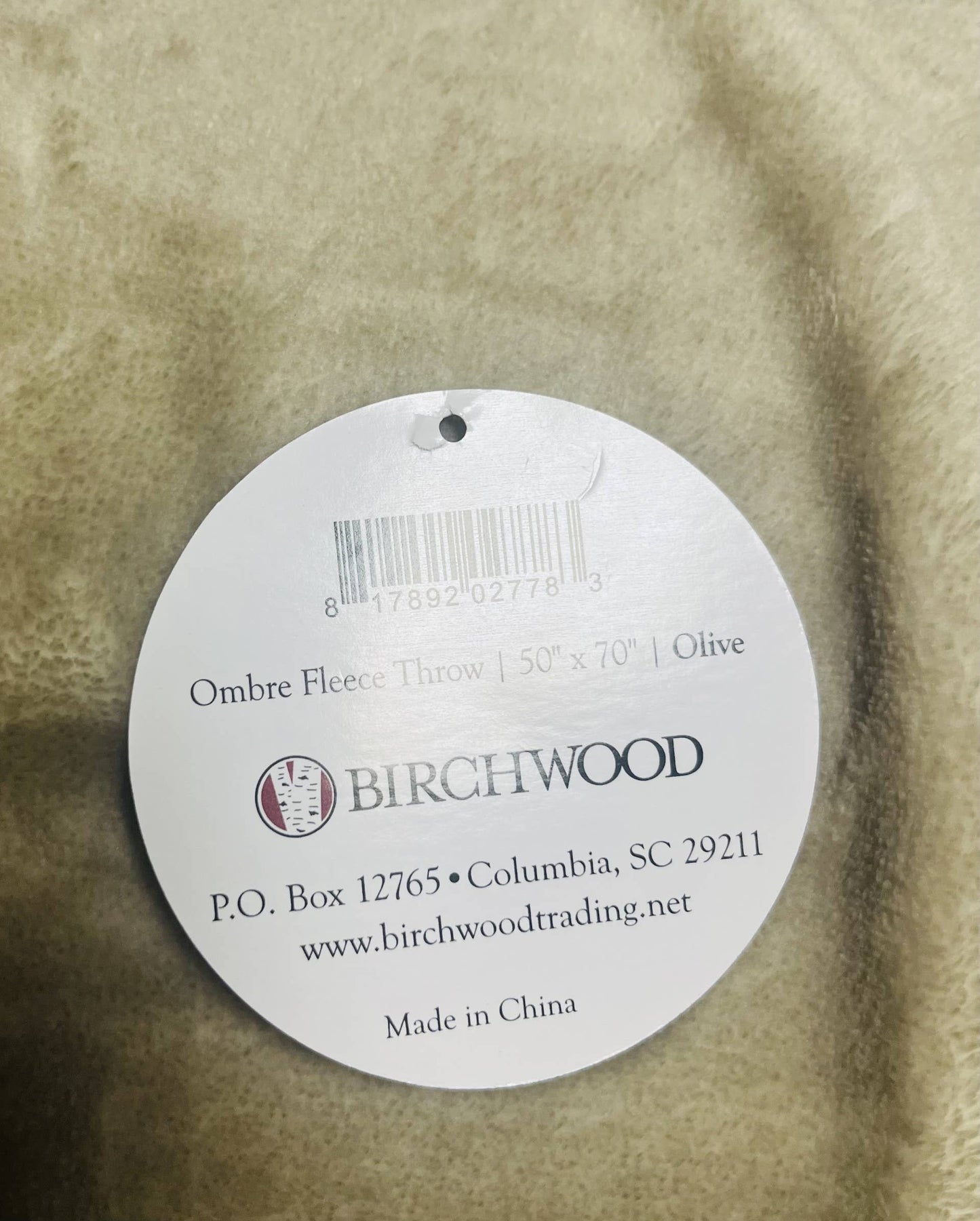 Sage Ombre Fleece Throw