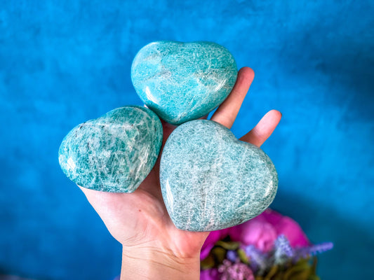 Amazonite Crystal Hearts, Amazonstone Heart